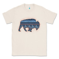 Natural Bison Silhouette Blue Aztec Classic Tee - Bettercallsaul