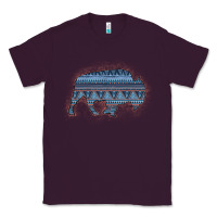 Plum Bison Silhouette Blue Aztec Classic Tee - Bettercallsaul