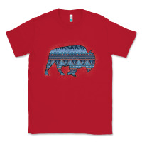 Red Bison Silhouette Blue Aztec Classic Tee - Bettercallsaul