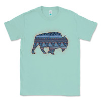 Seafoam Bison Silhouette Blue Aztec Classic Tee - Bettercallsaul