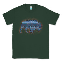 Sports Green Bison Silhouette Blue Aztec Classic Tee - Bettercallsaul