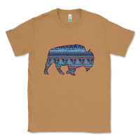 Toasted Coconut Bison Silhouette Blue Aztec Classic Tee - Bettercallsaul