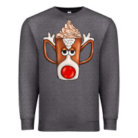 Charcoal Heather Coffee  Animal Premium Sweatshirt - CowhideDigitalArt