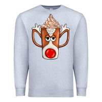 Heather Grey Coffee  Animal Premium Sweatshirt - CowhideDigitalArt