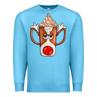 Ocean Blue Coffee  Animal Premium Sweatshirt - CowhideDigitalArt