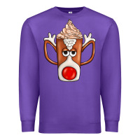 Purple Coffee  Animal Premium Sweatshirt - CowhideDigitalArt