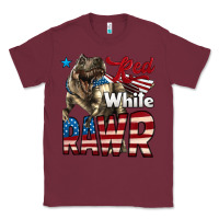 Burgundy Red White Rawr Dinosaur T-Rex Classic Tee - LillyAllenDesigns