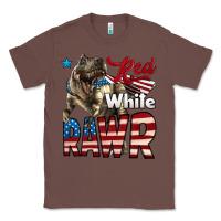 Chestnut Red White Rawr Dinosaur T-Rex Classic Tee - LillyAllenDesigns
