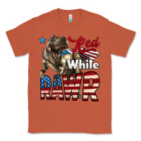 Copper Red White Rawr Dinosaur T-Rex Classic Tee - LillyAllenDesigns