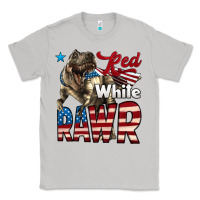 Moon Dust Red White Rawr Dinosaur T-Rex Classic Tee - LillyAllenDesigns