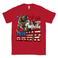 Red Red White Rawr Dinosaur T-Rex Classic Tee - LillyAllenDesigns