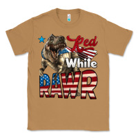 Toasted Coconut Red White Rawr Dinosaur T-Rex Classic Tee - LillyAllenDesigns