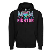 Black Western Mom Is A Fighter Zipper Hoodie - BundleAndBundleShop