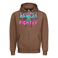 Chestnut Western Mom Is A Fighter Zipper Hoodie - BundleAndBundleShop