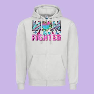 Western Mom Is A Fighter Zipper Hoodie Designed By Bundleandbundleshop