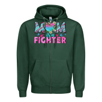 Sports Green Western Mom Is A Fighter Zipper Hoodie - BundleAndBundleShop