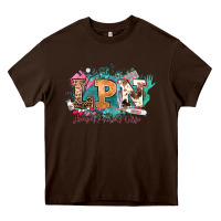 Chocolate Brown lpn licensed practical nurse western Heavy Core Tee - NancyCooperArtShop