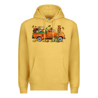 Antique Gold thanksgiving truck with gnome bbs Premium Hoodie - BundleAndBundleShop