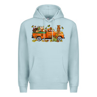 Blue Mist thanksgiving truck with gnome bbs Premium Hoodie - BundleAndBundleShop