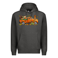 Charcoal Heather thanksgiving truck with gnome bbs Premium Hoodie - BundleAndBundleShop