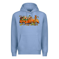 Colony Blue thanksgiving truck with gnome bbs Premium Hoodie - BundleAndBundleShop