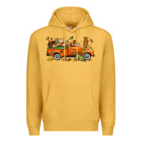 Mustard thanksgiving truck with gnome bbs Premium Hoodie - BundleAndBundleShop