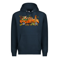 Navy thanksgiving truck with gnome bbs Premium Hoodie - BundleAndBundleShop