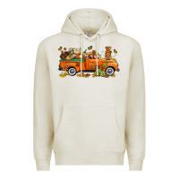 Oatmeal Heather thanksgiving truck with gnome bbs Premium Hoodie - BundleAndBundleShop