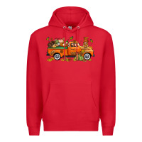 Red thanksgiving truck with gnome bbs Premium Hoodie - BundleAndBundleShop