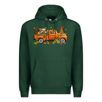 Sports Green thanksgiving truck with gnome bbs Premium Hoodie - BundleAndBundleShop