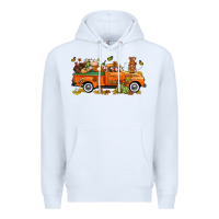 White thanksgiving truck with gnome bbs Premium Hoodie - BundleAndBundleShop