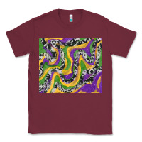 Burgundy mardi gras cowhide Classic Tee - RanaPortraitStore