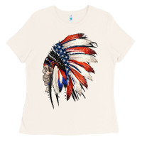 Bone 4th of July Indian Headdress Gypsy Spirit Skull Ladies Tee - Jasminsmagicworld