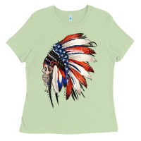 Matcha 4th of July Indian Headdress Gypsy Spirit Skull Ladies Tee - Jasminsmagicworld