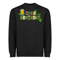 Black Beer and shamrock Heavyweight Sweatshirt - CowGirlArtShop