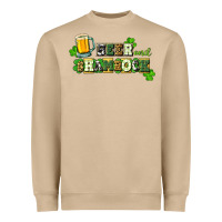 Mushroom Beer and shamrock Heavyweight Sweatshirt - CowGirlArtShop