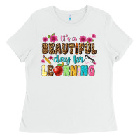White its a beautiful day for learning Ladies Tee - NancyCooperArtShop