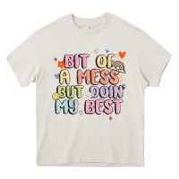 Cream bit of a mess but doin' my best Heavy Core Tee - MaliasSmallBusiness