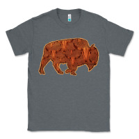Charcoal Heather Bison Silhouette Red Skull Classic Tee - Bettercallsaul
