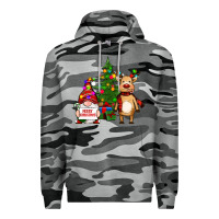 Slate Camo merry christmas gnomes, reindeer Premium Hoodie - RanaPortraitStore