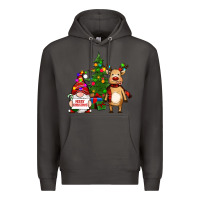 Smoke merry christmas gnomes, reindeer Premium Hoodie - RanaPortraitStore