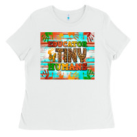 White educator of tiny humans Ladies Tee - NancyCooperArtShop