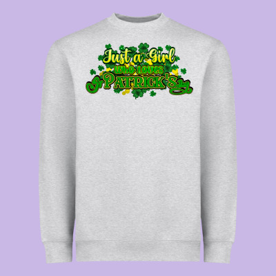 Just A Girl Who Loves St. Patrick's Day Heavyweight Sweatshirt Designed By Howdyjamesfarm