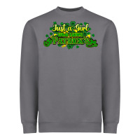 Storm Just a girl who loves St. Patrick's Day Heavyweight Sweatshirt - HowdyJamesFarm