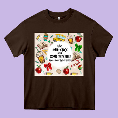 The Influence Of A Good Teacher Can Never Be Erase Heavy Core Tee Designed By Maliassmallbusiness