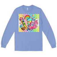 Colony Blue retro summer Long Sleeve Tee - TumblerDesignByShophia