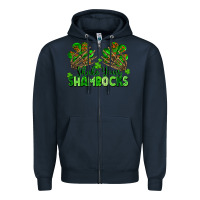 Navy Shake Your Shamrocks Zipper Hoodie - FaDigitalArtStudio