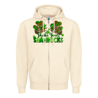 Sandshell Shake Your Shamrocks Zipper Hoodie - FaDigitalArtStudio