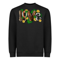 Black Western love St. Patrick's Day Heavyweight Sweatshirt - CowGirlArtShop