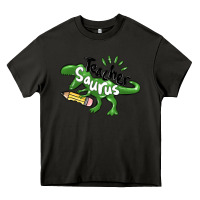Asphalt teacher saurus Heavy Core Tee - MaliasSmallBusiness